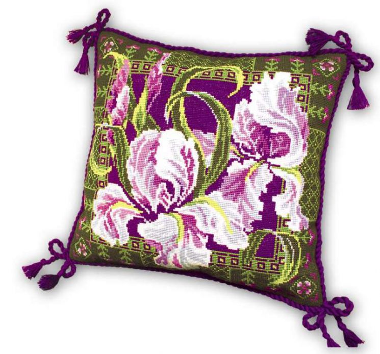 Набор для вышивания RIOLIS  Подушка "Ирисы" 0657