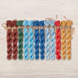 НМул-ЛКН157-3282 Набор ниток OwlForest для схемы «Летучий корабль. Ночь» (DMC) 28 каунт в 2 нити