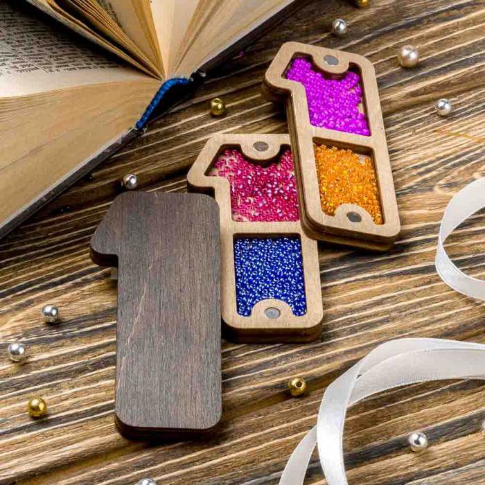 Органайзер для бисера "Алфавит" ВОЛШЕБНАЯ СТРАНА,  FLZB-172(1), 4х9см