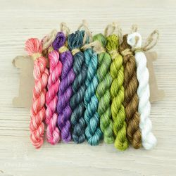 НМул-Кол-3322 Набор ниток OwlForest для схемы «Колибри» (DMC) 28, 32, 36 каунт в 2 нити, 40 каунт в 1 нить