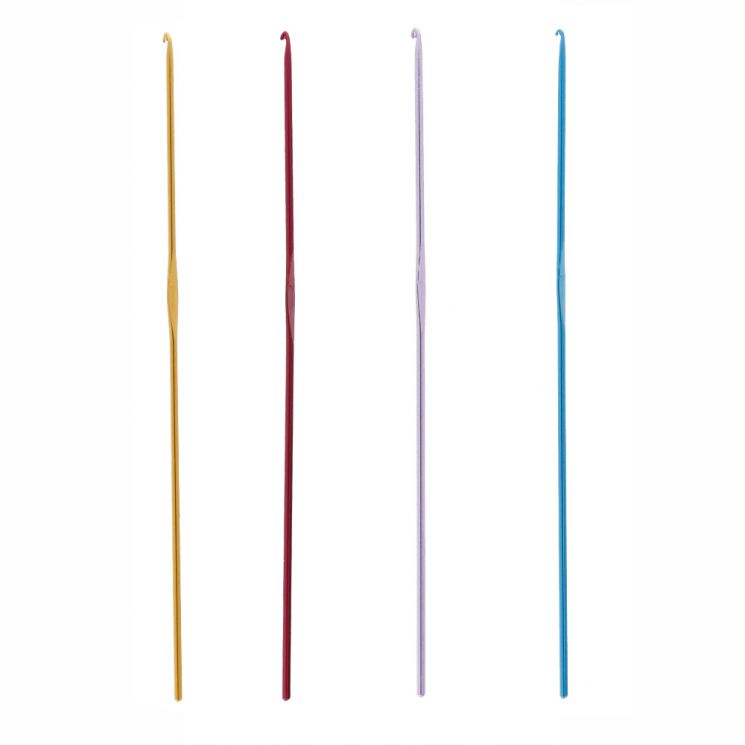 CH-15-2,0 Крючок для вязания "Gamma" металл d 2.0 мм 15 см в чехле