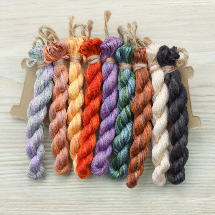 НМул-Щг-3322 Набор ниток OwlForest для схемы «Щеглы» (DMC) универсальный