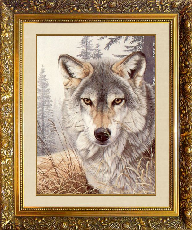 F-278 Алмазная мозаика МИЛАТО "Волчий взгляд"