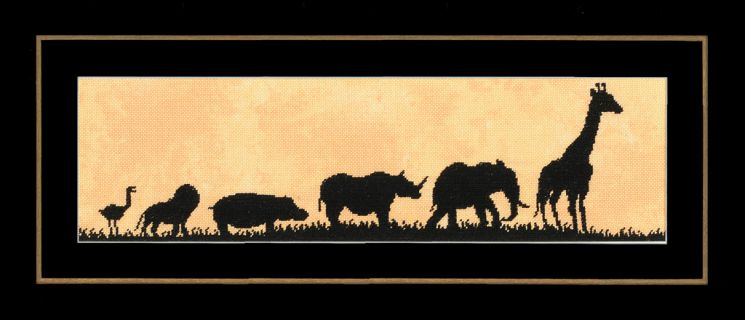 PN-0008168 Набор для вышивания LANARTE "Parade Of Wild Animals"