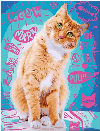 GX34662 Картина по номерам "Милашка кот",  40х50 см