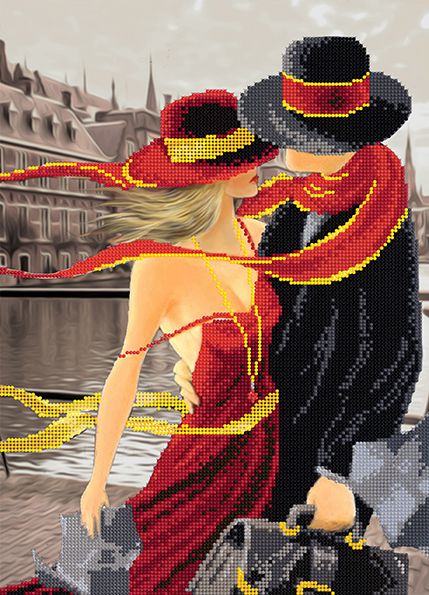 КБ-467 Схема для вышивания бисером ТМ Наследие "Стильная пара"