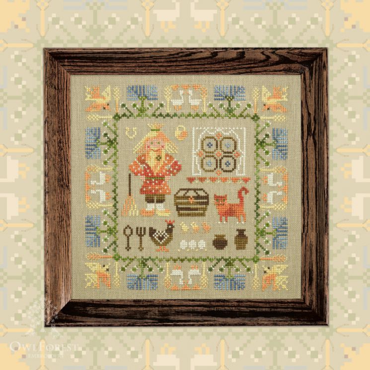 0075-ДО-Н-3Bf Набор для вышивания СОВИНЫЙ ЛЕС  "Домовой"