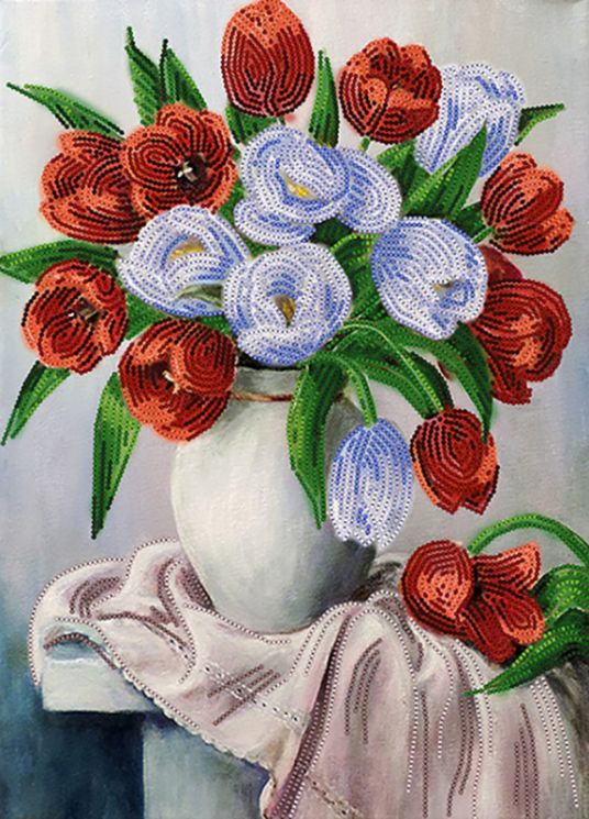 КБ-259 Схема для вышивания бисером ТМ Наследие "Тюльпаны"