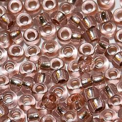 78194 Бисер пастельно-розовый прозрачный с серебряным центром (Preciosa))