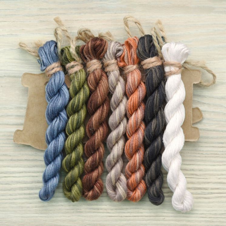 НМул-В-2322 Набор ниток OwlForest для схемы «Воробьи» (ПНК)