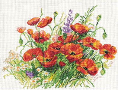 2-02 Набор для вышивания Алиса "Маки"