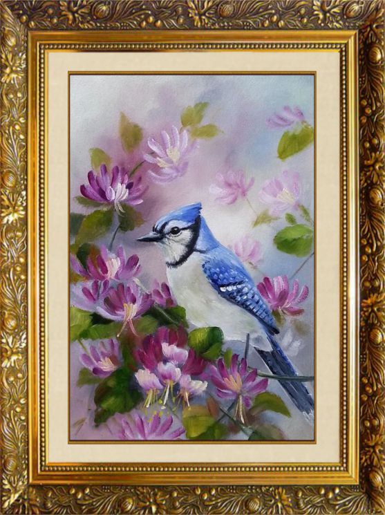 F-200 Алмазная мозаика МИЛАТО "Сойка пересмешница"