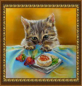 Алмазная мозаика Милато "Пушистый воришка" O-504