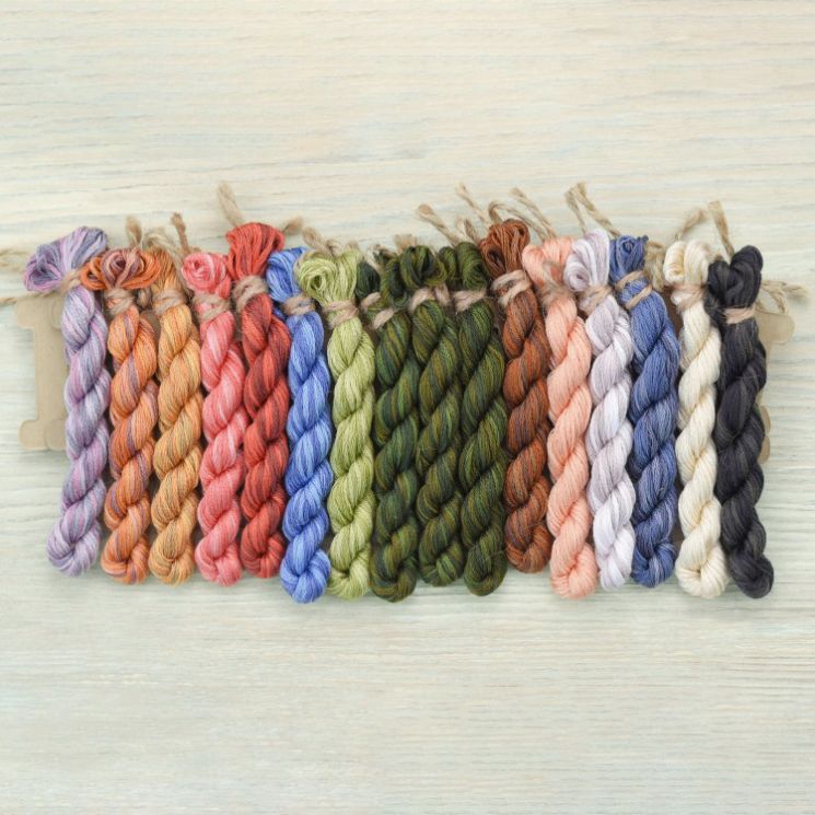 НМул-АСЧ-3362 Набор ниток OwlForest для схемы «Алиса в Стране Чудес» (DMC) цветной вариант, 36 каунт в 2 нити