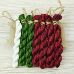 НМул-СКР6-3283 Набор ниток OwlForest для для схемы «Серебряное копытце, Рождество» (DMC) 28 каунт в 3 нити