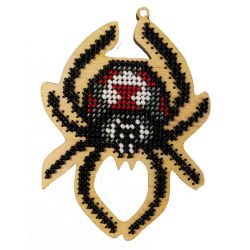 WS-020 Набор для вышивания бисером WoodStitch "Паук", 10х7