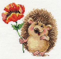0-116 Набор для вышивания Алиса "Ежик с маком"