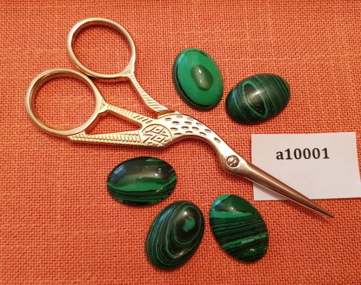 Магнит для игл (Кабошон, малахит (искусственный) 18*25*6мм. а10001 