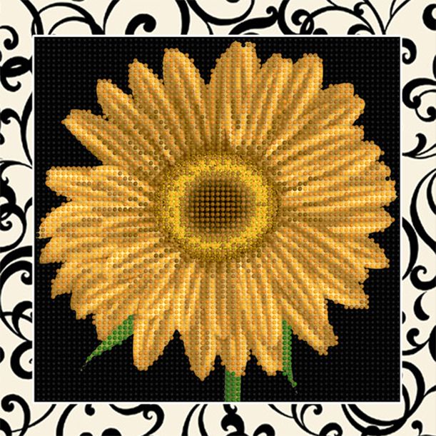 БСА25-004 Алмазная мозаика ТМ Наследие "Гербера"