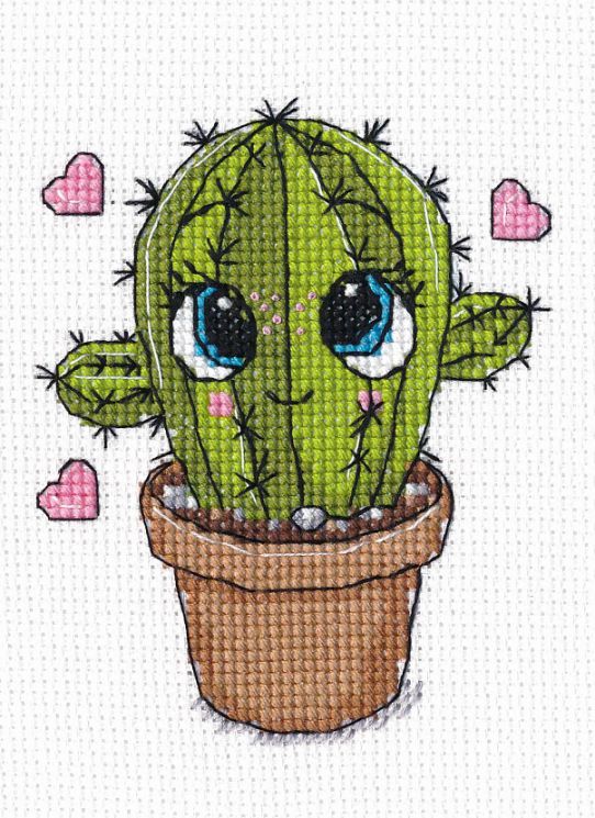 1277 Набор для вышивания ОВЕН "Маленький кактус"