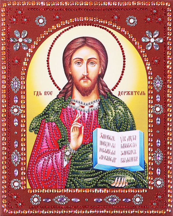 IF006 Алмазные иконы фигурными стразами Color Kit "Господь Вседержитель"