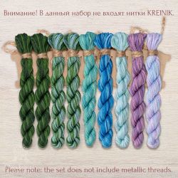 НМул-КЧ023-3283  Набор ниток OwlForest для схемы «Король Чертополох» (DMC) 28 каунт в 3 нити