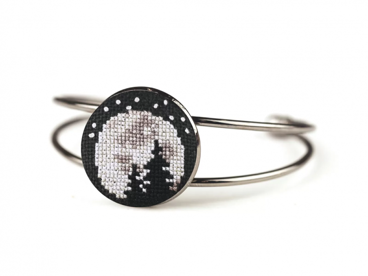 Набор для вышивания Золотое Руно "Браслет "Ночь" (набор в технике микровышивки) СШ-027