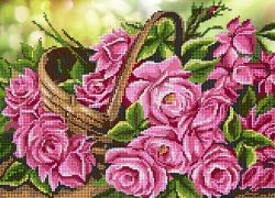КБ-320 Схема для вышивания бисером ТМ Наследие "Розы в корзине"