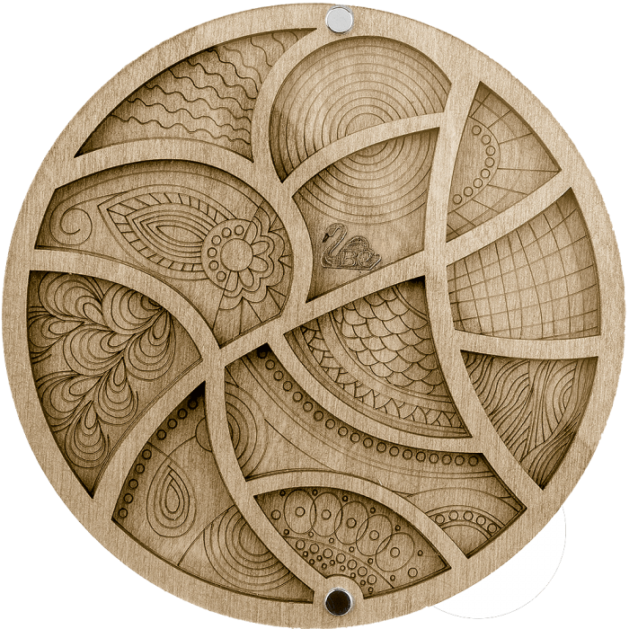 Органайзер для бисера с прозрачной крышкой ВОЛШЕБНАЯ  СТРАНА FLZB-034 14.5*14.5см, 12 ячеек