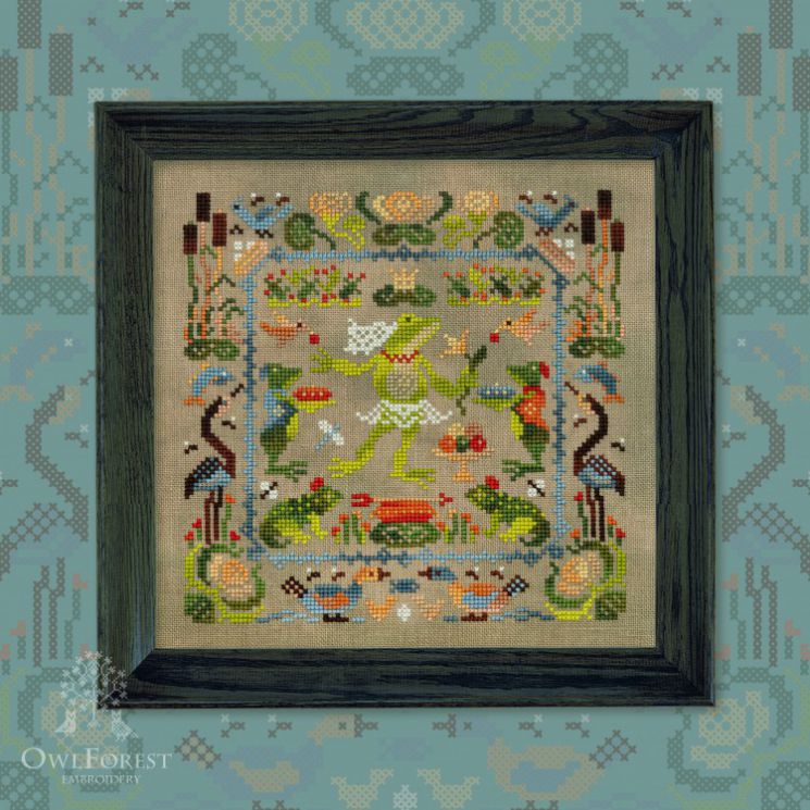 Схема для вышивания Owlforest «Маленький лесной народец. Лягушечка» 0175-МЛНЛ-С